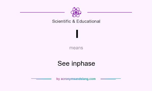 What does I mean? It stands for See inphase