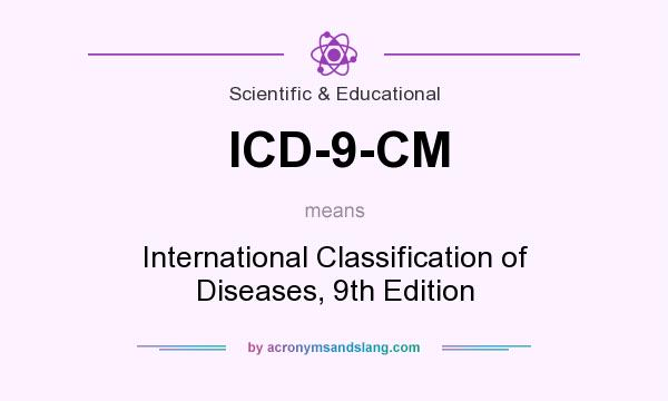 What does ICD-9-CM mean? It stands for International Classification of Diseases, 9th Edition