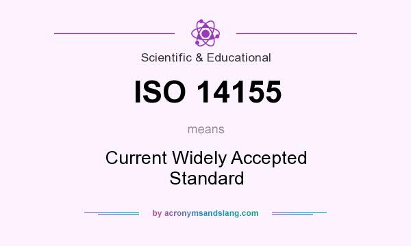 What does ISO 14155 mean? It stands for Current Widely Accepted Standard