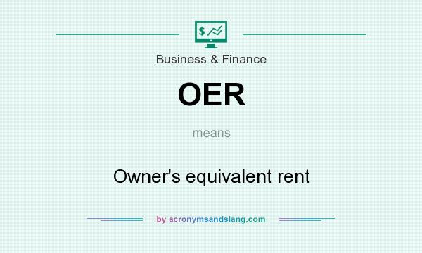 What does OER mean? It stands for Owner`s equivalent rent