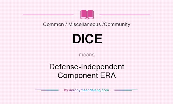 What does DICE mean? It stands for Defense-Independent Component ERA