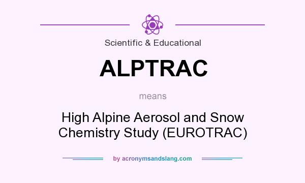 What does ALPTRAC mean? It stands for High Alpine Aerosol and Snow Chemistry Study (EUROTRAC)