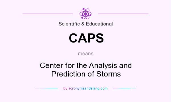 What does CAPS mean? It stands for Center for the Analysis and Prediction of Storms