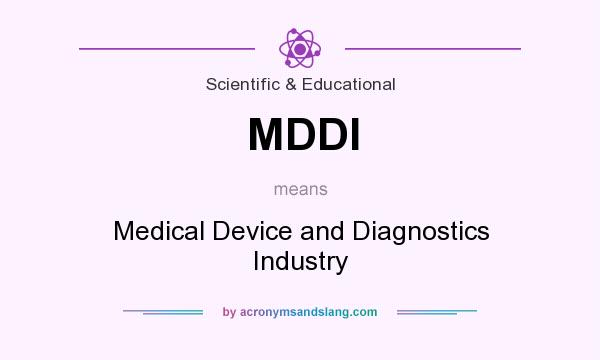 What does MDDI mean? It stands for Medical Device and Diagnostics Industry