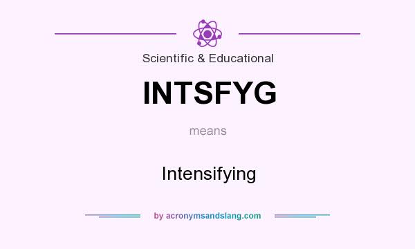 What does INTSFYG mean? It stands for Intensifying