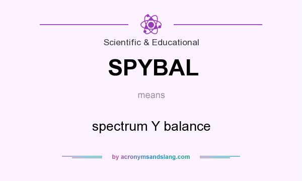What does SPYBAL mean? It stands for spectrum Y balance