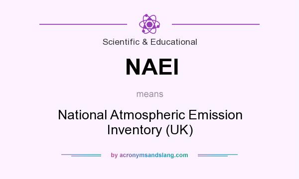 What does NAEI mean? It stands for National Atmospheric Emission Inventory (UK)