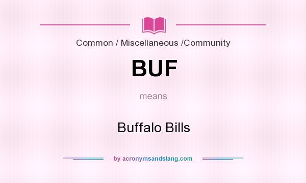 What does BUF mean? It stands for Buffalo Bills