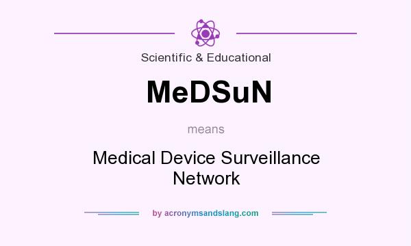 What does MeDSuN mean? It stands for Medical Device Surveillance Network