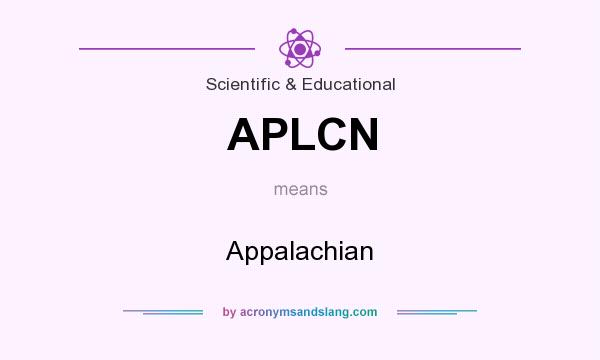 What does APLCN mean? It stands for Appalachian