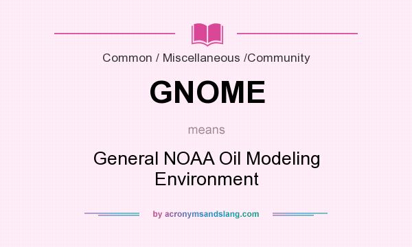 What does GNOME mean? It stands for General NOAA Oil Modeling Environment