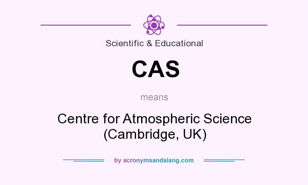 What does CAS mean? It stands for Centre for Atmospheric Science (Cambridge, UK)