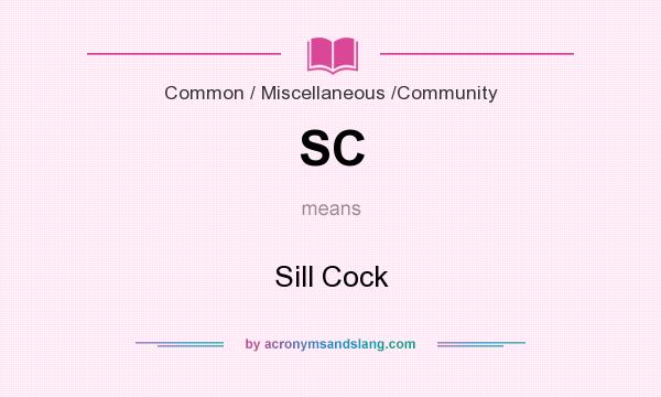 What does SC mean? It stands for Sill Cock