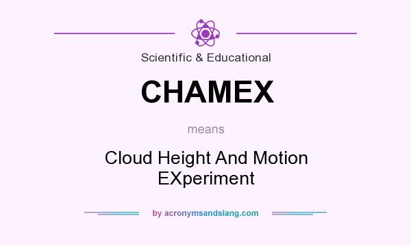 What does CHAMEX mean? It stands for Cloud Height And Motion EXperiment