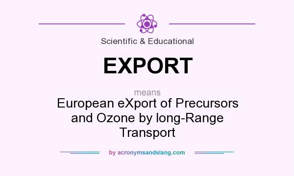 What does EXPORT mean? It stands for European eXport of Precursors and Ozone by long-Range Transport