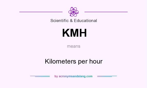 What does KMH mean? It stands for Kilometers per hour