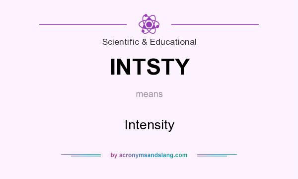 What does INTSTY mean? It stands for Intensity