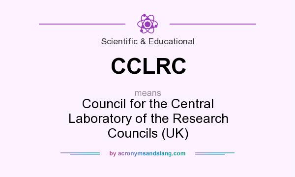 What does CCLRC mean? It stands for Council for the Central Laboratory of the Research Councils (UK)