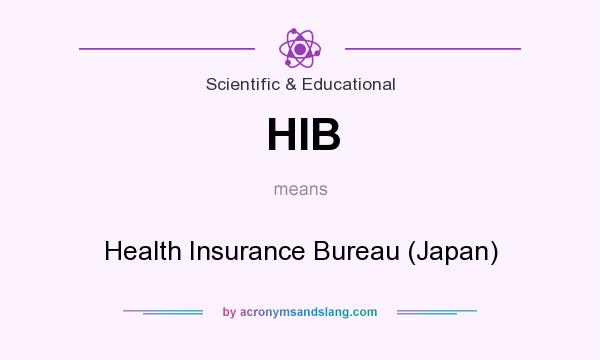What does HIB mean? It stands for Health Insurance Bureau (Japan)