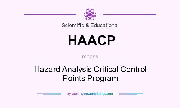 What does HAACP mean? It stands for Hazard Analysis Critical Control Points Program