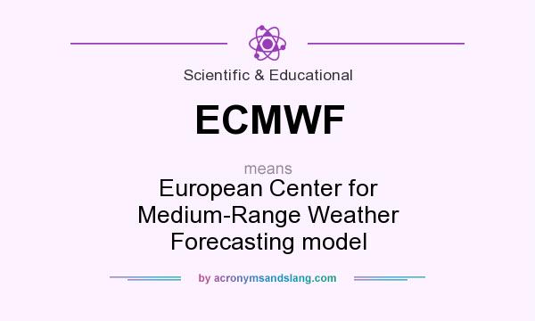 What does ECMWF mean? It stands for European Center for Medium-Range Weather Forecasting model