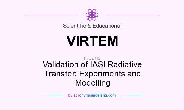 What does VIRTEM mean? It stands for Validation of IASI Radiative Transfer: Experiments and Modelling