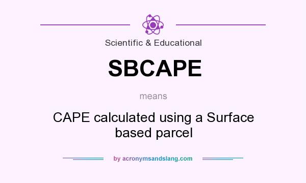 What does SBCAPE mean? It stands for CAPE calculated using a Surface based parcel