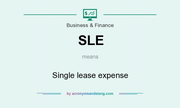 What does SLE mean? It stands for Single lease expense