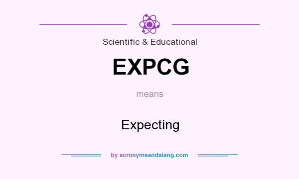 What does EXPCG mean? It stands for Expecting