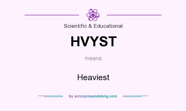 What does HVYST mean? It stands for Heaviest