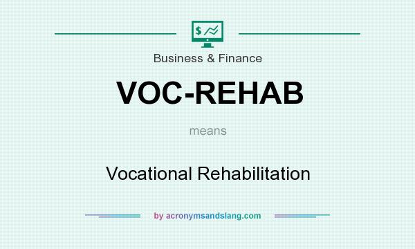 What does VOC-REHAB mean? It stands for Vocational Rehabilitation