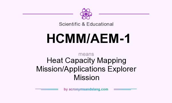 What does HCMM/AEM-1 mean? It stands for Heat Capacity Mapping Mission/Applications Explorer Mission
