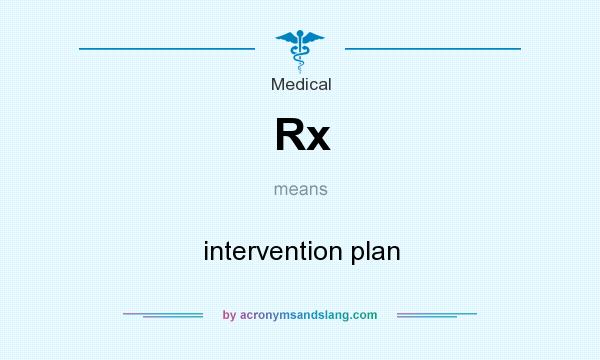 What does Rx mean? It stands for intervention plan
