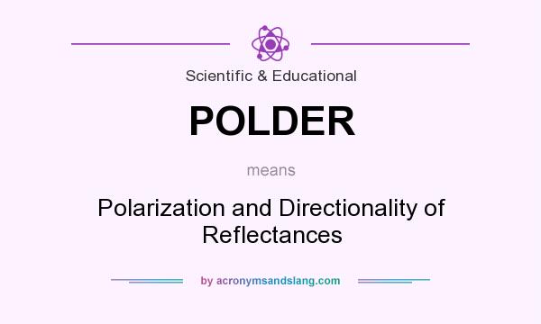 What does POLDER mean? It stands for Polarization and Directionality of Reflectances