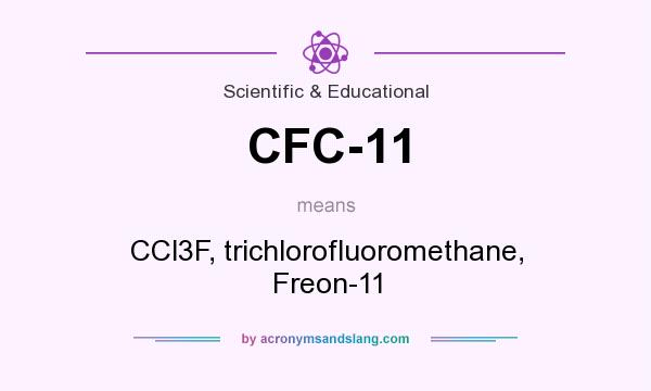 What does CFC-11 mean? It stands for CCl3F, trichlorofluoromethane, Freon-11