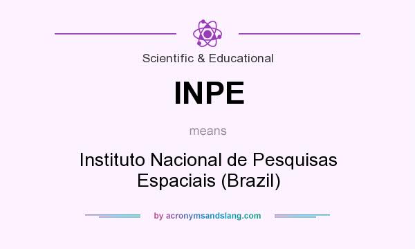 What does INPE mean? It stands for Instituto Nacional de Pesquisas Espaciais (Brazil)
