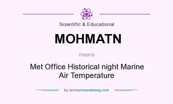 What does MOHMATN mean? It stands for Met Office Historical night Marine Air Temperature