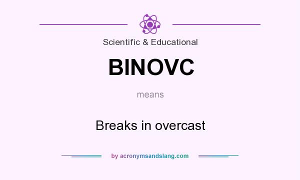 What does BINOVC mean? It stands for Breaks in overcast