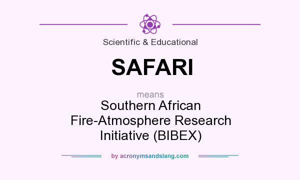 What does SAFARI mean? It stands for Southern African Fire-Atmosphere Research Initiative (BIBEX)
