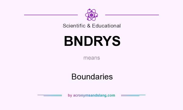 What does BNDRYS mean? It stands for Boundaries