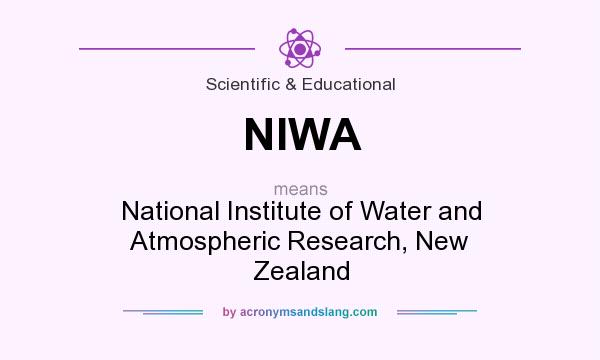 What does NIWA mean? It stands for National Institute of Water and Atmospheric Research, New Zealand