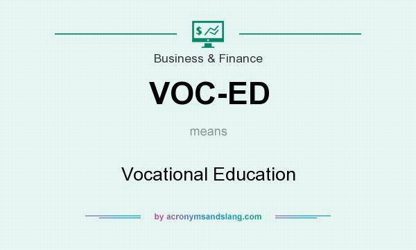 What does VOC-ED mean? It stands for Vocational Education