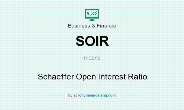 What does SOIR mean? It stands for Schaeffer Open Interest Ratio