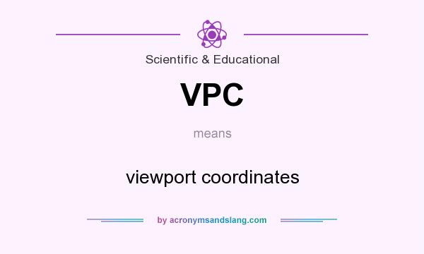 What does VPC mean? It stands for viewport coordinates