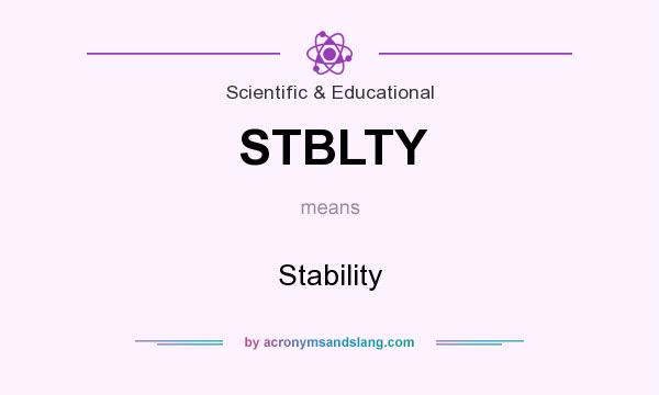 What does STBLTY mean? It stands for Stability