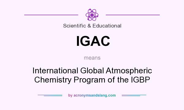 What does IGAC mean? It stands for International Global Atmospheric Chemistry Program of the IGBP