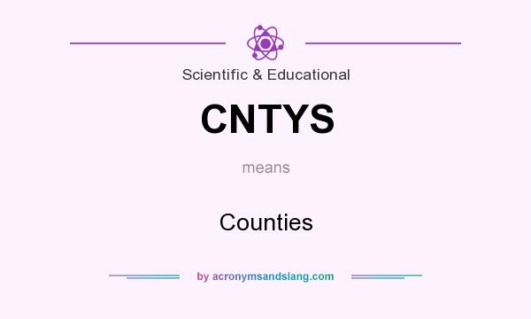 What does CNTYS mean? It stands for Counties