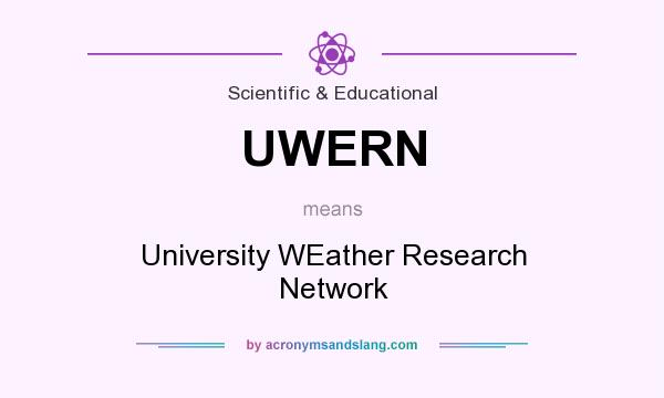 What does UWERN mean? It stands for University WEather Research Network