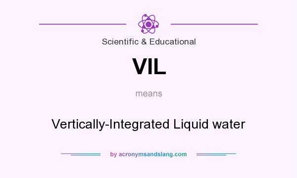 What does VIL mean? It stands for Vertically-Integrated Liquid water