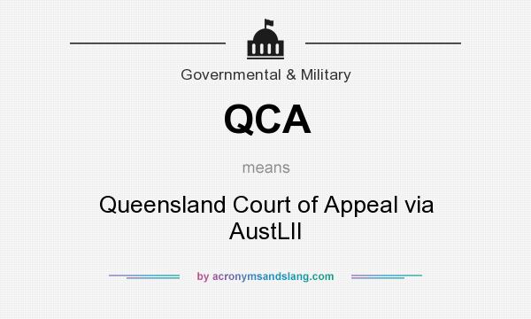 What does QCA mean? It stands for Queensland Court of Appeal via AustLII
